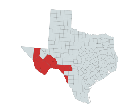 Banded Rock Rattlesnake Range in Texas