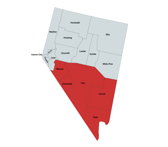 Map of the Panamint Rattlesnake Range in Nevada