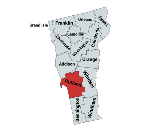 Map of the Timber Rattlesnake Range in Vermont